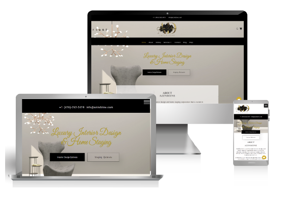 Our client AzinDzine interior designed website development